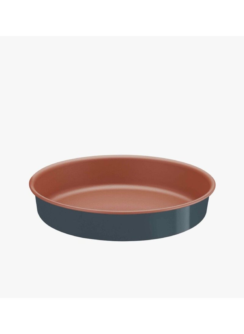 TRAMONTINA Since 1911,Made in Brazil- Bakery 22cm 1.8L Graphite Gray Aluminum Round Roasting Pan with Interior Copper Starflon T1 PFOA Free Nonstick Coating  - Image 1
