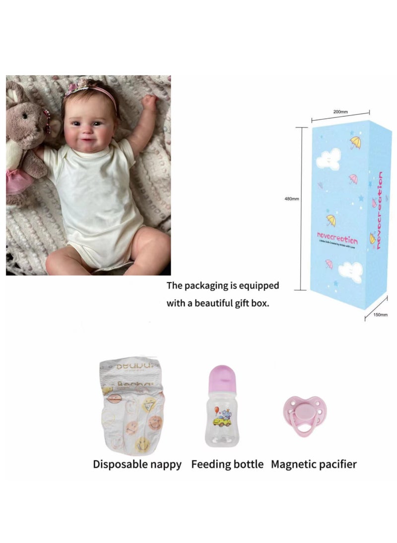 NPK NPK 20-Inch Realistic Reborn Baby Doll, Lifelike Newborn with Soft Body, Perfect Birthday Gift for Kids  - Image 5