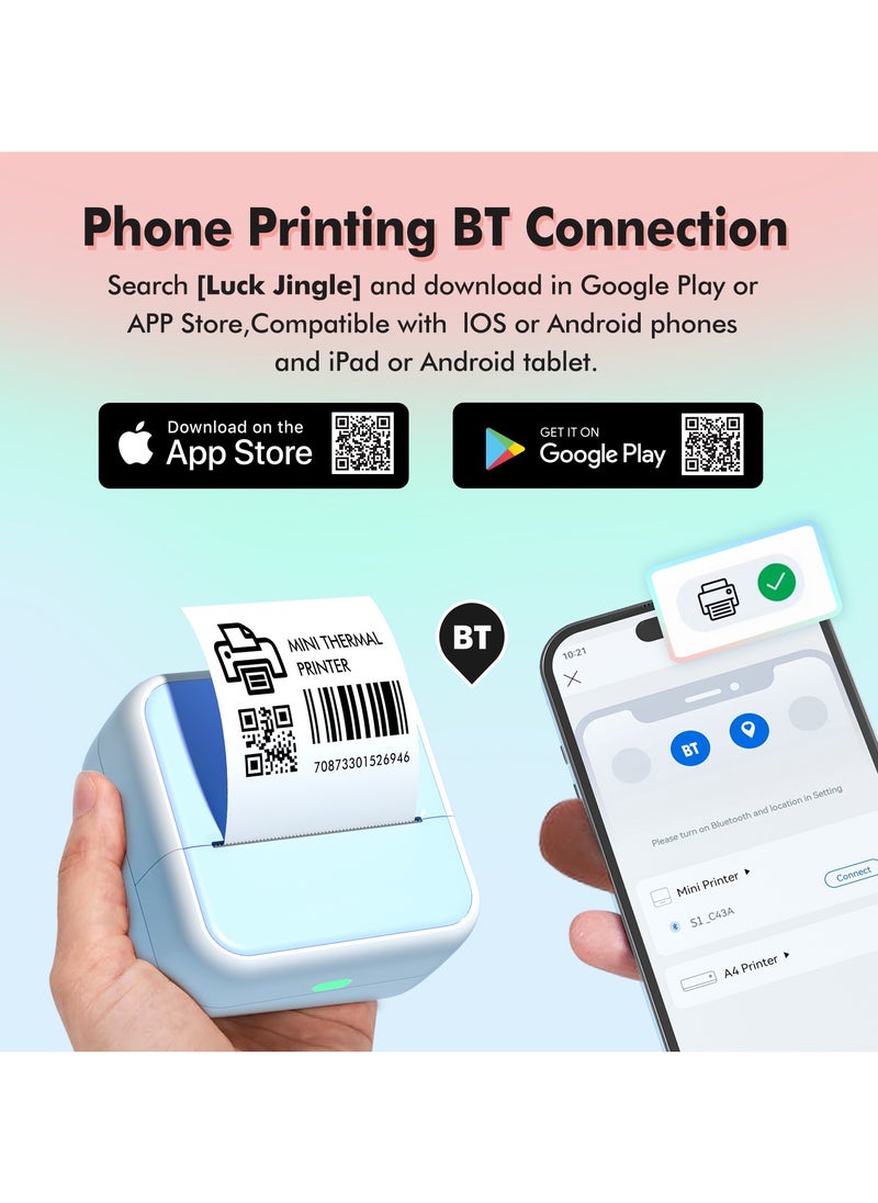 Generic - Smart Mistake-Correction Thermal Printer – Mini Bluetooth Label & Pocket Photo Printer, Ink-Free, HD Printing, OCR Text Recognition, Note & Homework Organizer, Compatible with iOS & Android, White - Image 1