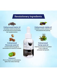 Formen 4X Powerful Beard Growth Oil For Thicker & Fuller Beard | 100% Natural Cold-Pressed Castor Oil, Jojoba Oil, Argan Oil | Improves Beard Volume, Texture - 50 Ml  - Image 3