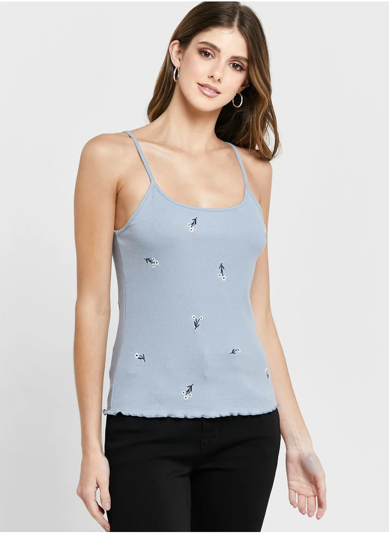 VERO MODA Embroidered Tank Top