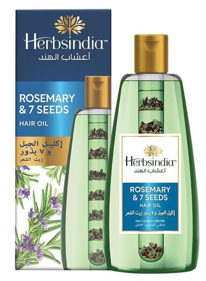 هيربس إنديا زيت شعر الروزماري و 7 بذور أعشاب 280 مل
