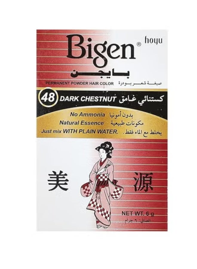 Bigen Permanent Powder Hair Dye NO.48 - 6 Gm