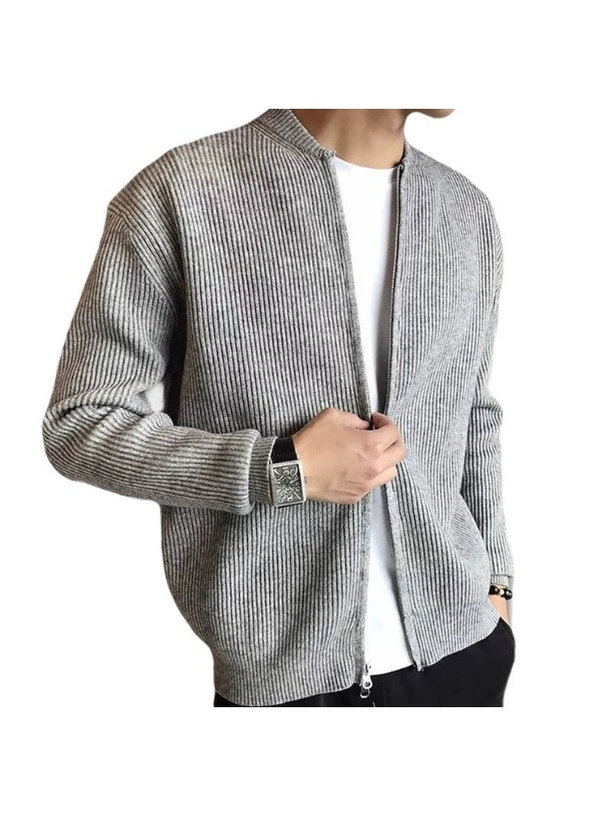 general Big size sweater knitted coat men's cardigan jacket warm and form-fitting - Image 1