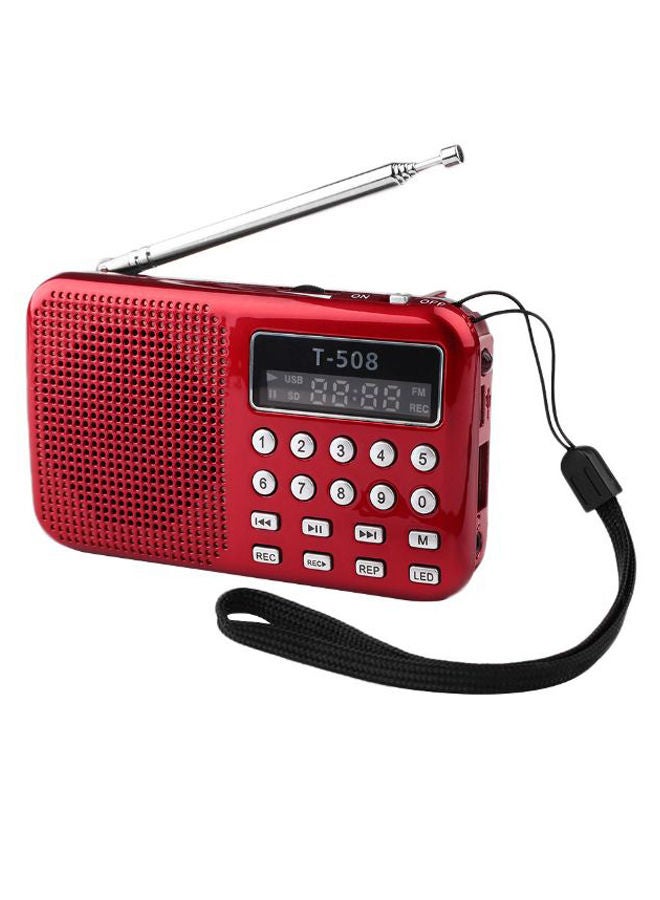 NIBEMINENT Mini Pocket TF Card Slot MP3 Music Player Speaker 109905 Red 