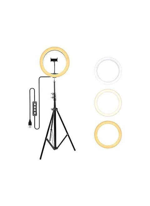 Usb Ring Light With Tripod Stand Cell Phone Lazy Holder With Led Selfie Ring Compatible With Phones Cameras And Webcams Ring Light For Iphone Android Makeup Video Shooting Photography