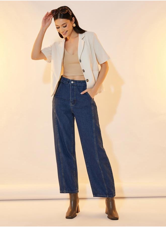 Take Two - Solid Pocket Detail Short Sleeve Blazer - Image 1