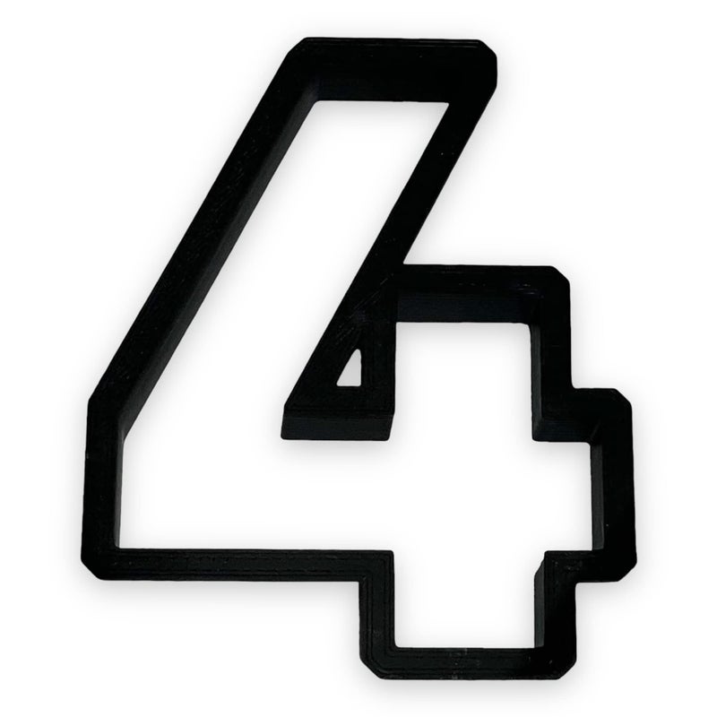 4 Block Numbers Cookie Cutter with Easy to Push Design 35 inch