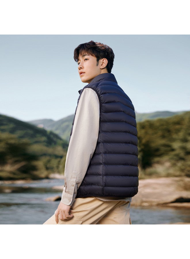 YaYa Men's Autumn Lightweight Warm Soft Casual Fashion Versatile Down Vest With Stand-up Collar - Image 3