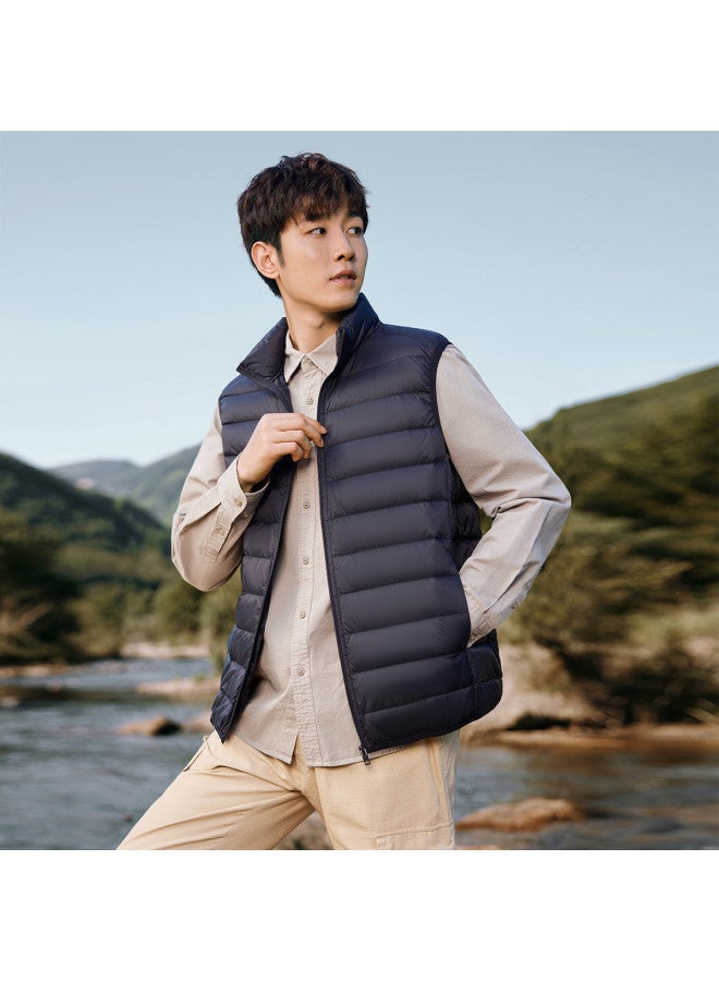 YaYa Men's Autumn Lightweight Warm Soft Casual Fashion Versatile Down Vest With Stand-up Collar - Image 4
