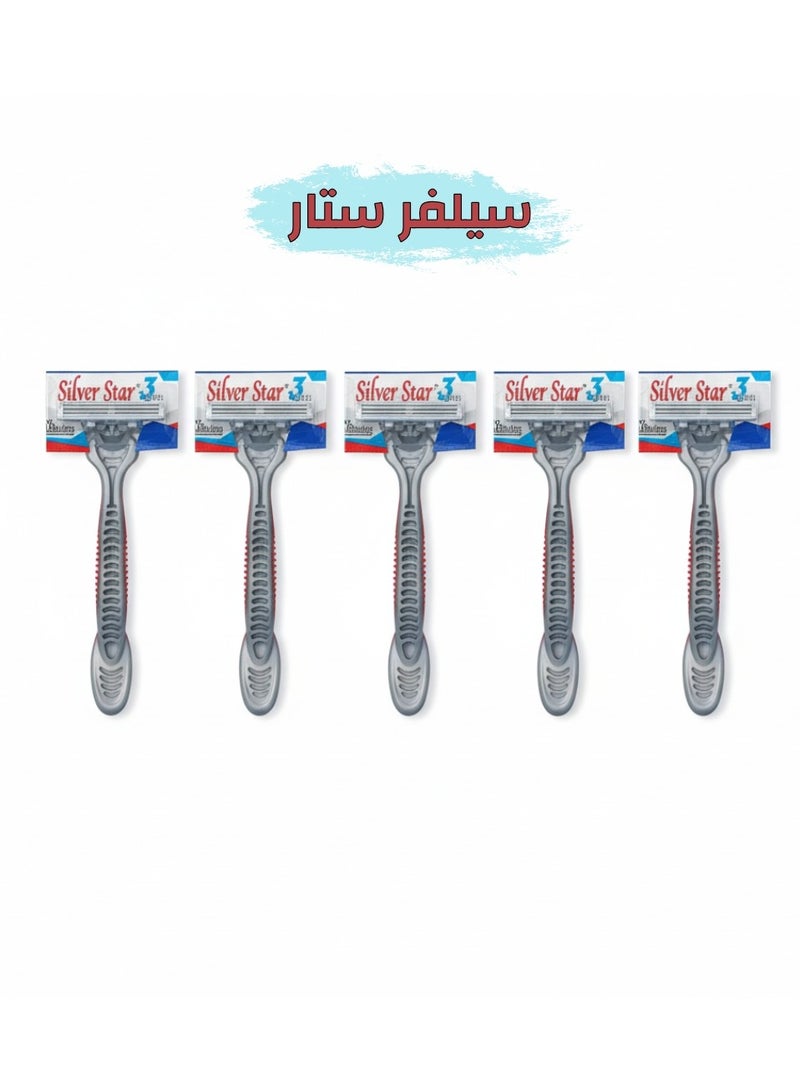 سيلڤر ستار مكنة حلاقة لورد سيلفر ستار 3 شفرات (5 قطع ) - Image 1