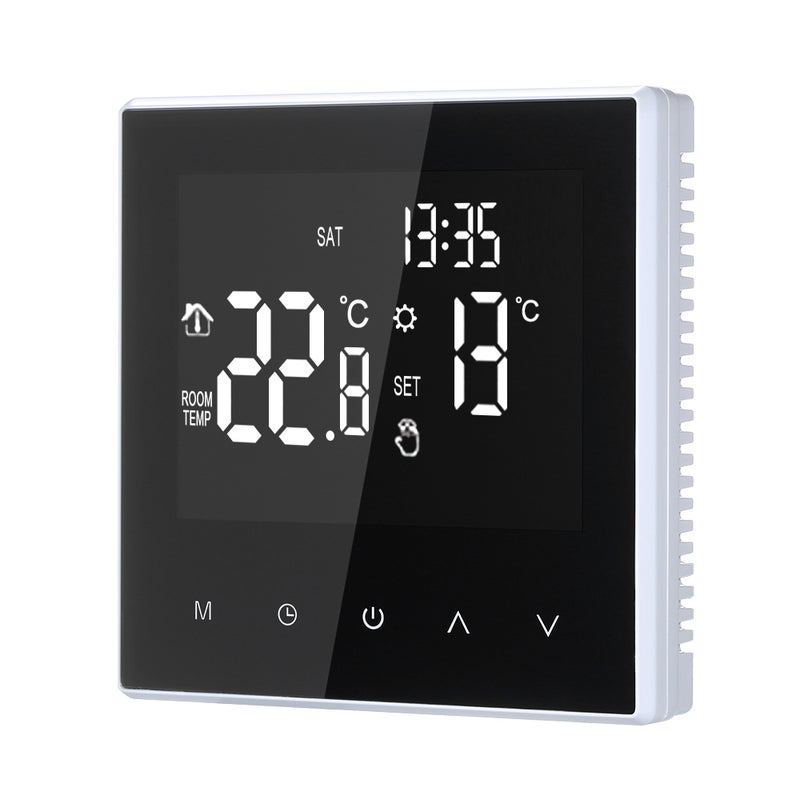 Smart Thermostat Digital Temperature Controller Weekly Circulation Programmable Electric Underfloor Heating with Large LCD Screen for Home School Office Hotel 16A - Image 1