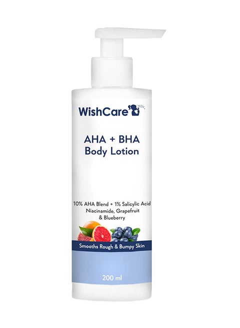 10% AHA + 1% BHA Body Lotion for Men & Women - Body lotion for dry skin - Detans, Smooths Rough & Bumpy Skin 200ml