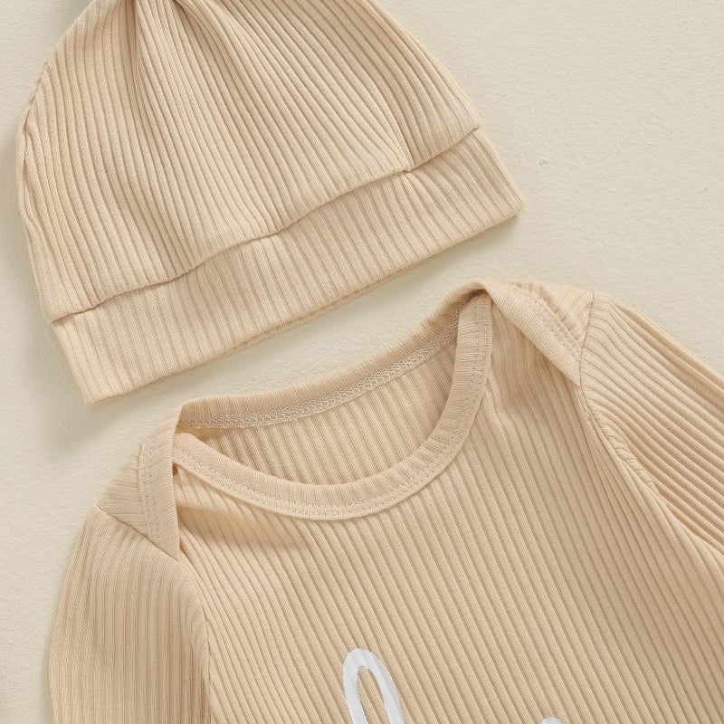 MERSARIPHY Newborn Baby Boy Girl Clothes Hi I'm New Here Coming Home From Hospital Outfits Gender Neutral One Piece Romper (Beige, 0-3 Months) - Image 5