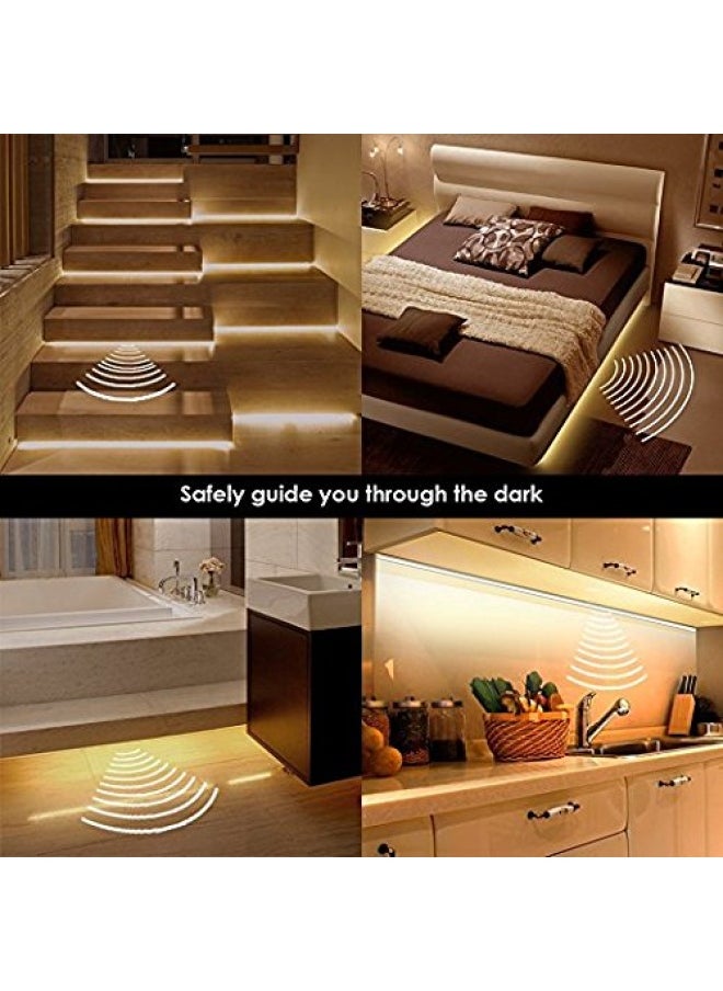 Vansky - Flexible LED Strip Motion Sensor Night Light Bedside Lamp Warm Soft Glow - Image 1