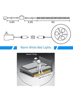 Vansky Flexible LED Strip Motion Sensor Night Light Bedside Lamp Warm Soft Glow  - Image 4