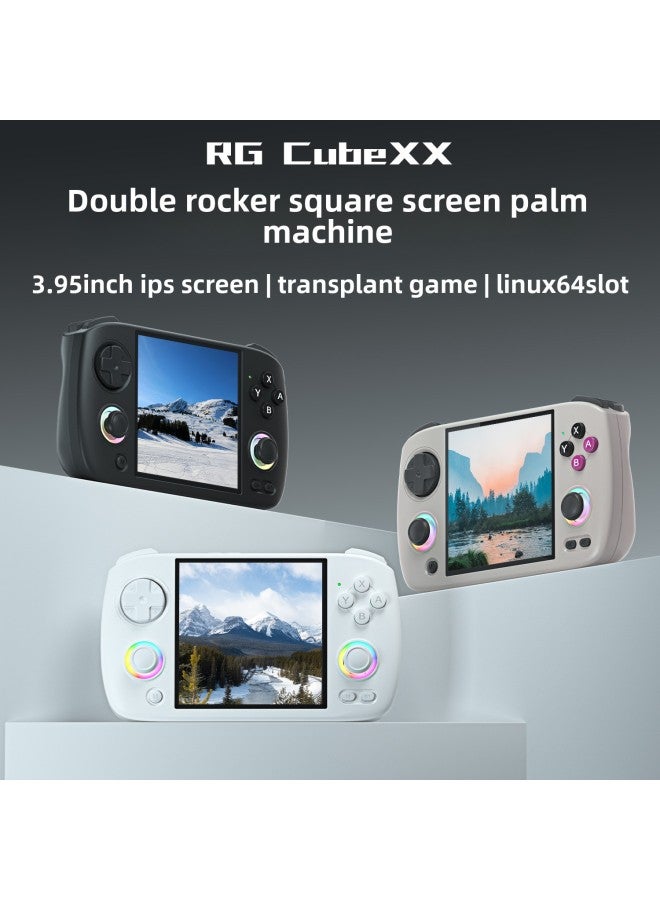 Wireless RG CubeXX Handheld Game Console ANBERNIC High Definition TV Gaming Machine Compatible With PS1 PSP Lightweight Portable-Product Color:RG CubeXX Comes Standard With 32G Chinese-Model:Grey