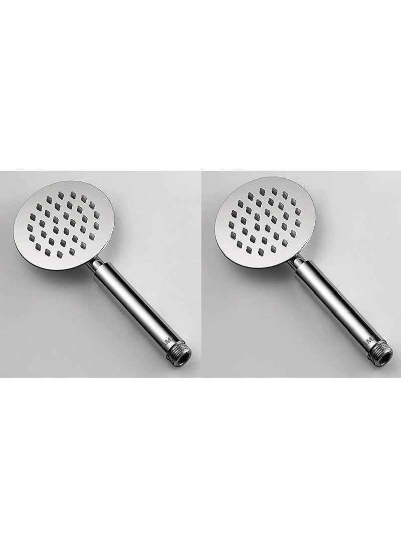 AMJ AMJ Premium ROUND SS304 Hand Spray Hand Shower Pack of 2 Chrome Finish  - Image 1