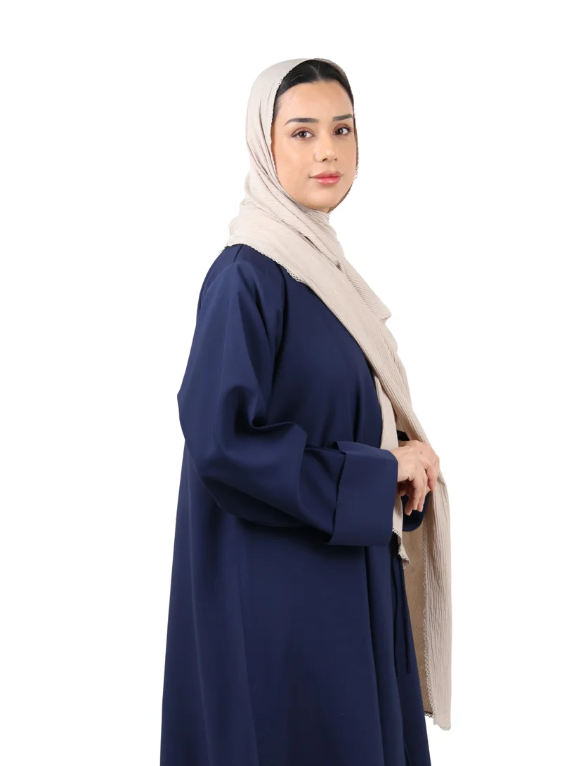 Jameela  Crinkle Cotton Mix Scarf with Lace Trim & Shimmer (Camel) for Women | Best Price UAE