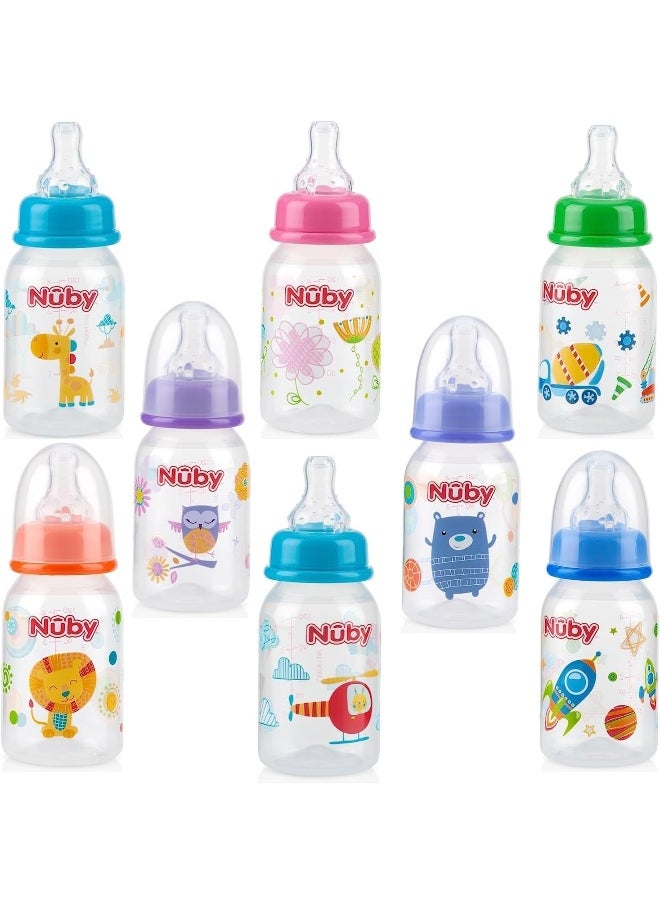 Nuby Nuby Printed Non-Drip Bottle, 4 Ounce, Colors May Vary  - Image 1