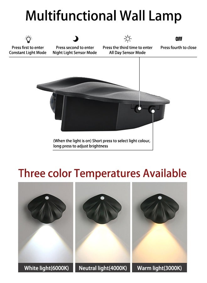 Motion Sensor Night Wall Light, 3-Color Dimmable Indoor Wall Lamps, USB Rechargeable LED Wall Sconces, Wireless Small Wall Mounted Light Battery Operated for Bedroom, Stairs, Hallway - Image 3