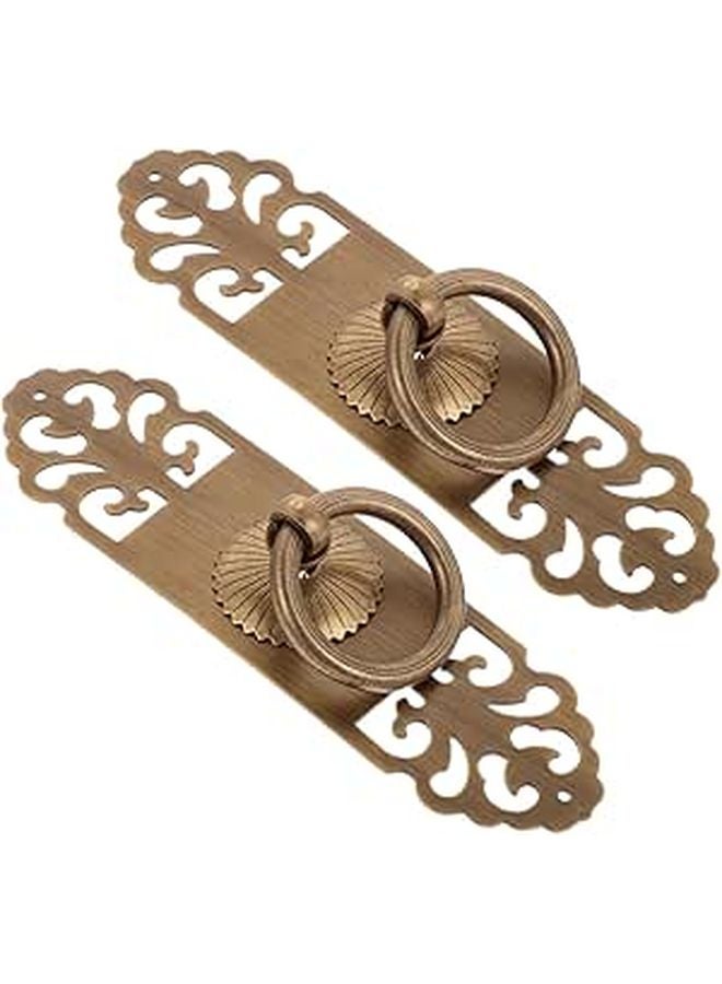 Vintage Brass Cabinet Handles 3x12cm Antique Copper Pulls With Screws For Kitchen Furniture - Image 1