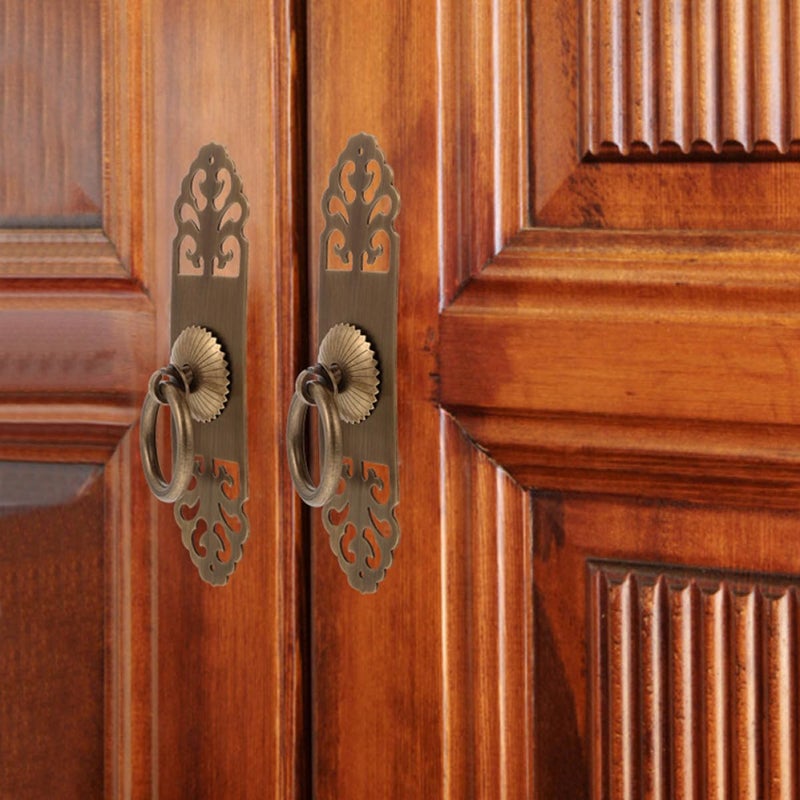 Vintage Brass Cabinet Handles 3x12cm Antique Copper Pulls With Screws For Kitchen Furniture - Image 5