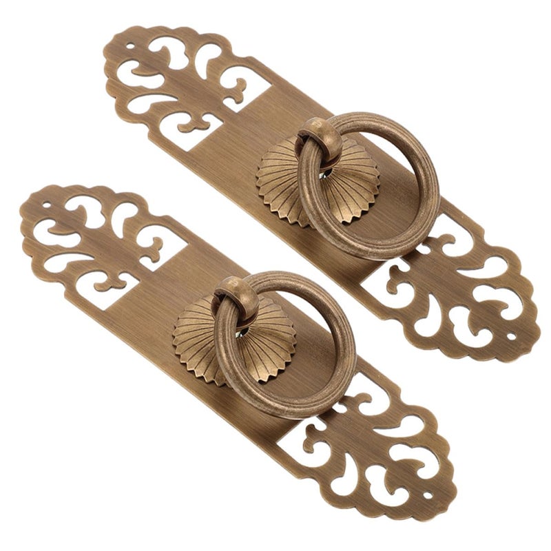 Vintage Brass Cabinet Handles 3x12cm Antique Copper Pulls With Screws For Kitchen Furniture - Image 2