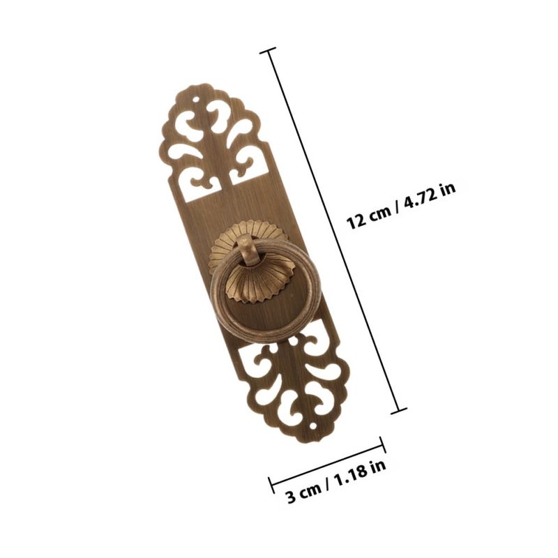 Vintage Brass Cabinet Handles 3x12cm Antique Copper Pulls With Screws For Kitchen Furniture - Image 3