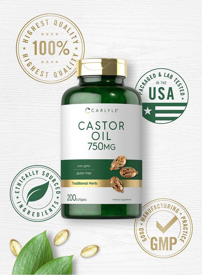 Carlyle Castor Oil 750mg | 200 Softgels | Traditional Herb | Non-GMO, Gluten Free Supplement - Image 5