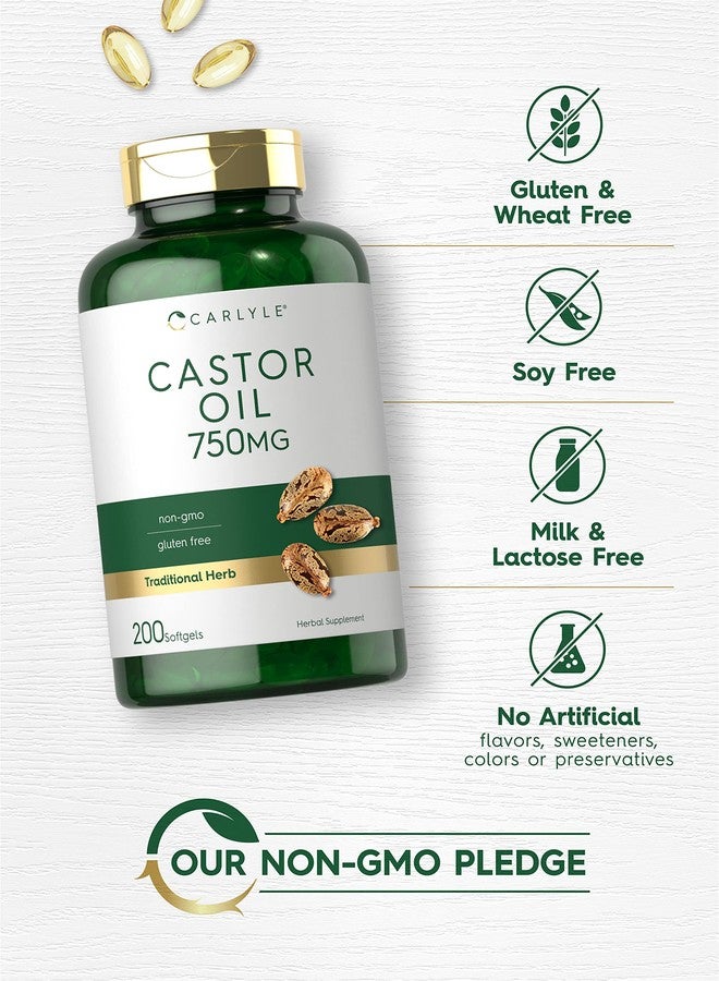 Carlyle Castor Oil 750mg | 200 Softgels | Traditional Herb | Non-GMO, Gluten Free Supplement - Image 4