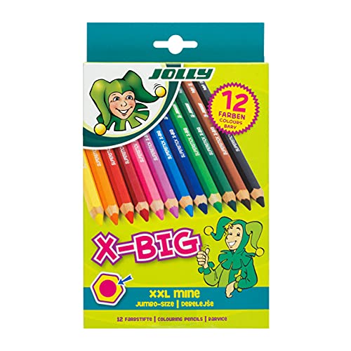 JOLLY X-Big Jumbo Colored Pencils; Set of 12, Perfect for Special Needs, Art Therapy, Pre-School and Early Learners, Multicolor (3099-0001) - Image 2
