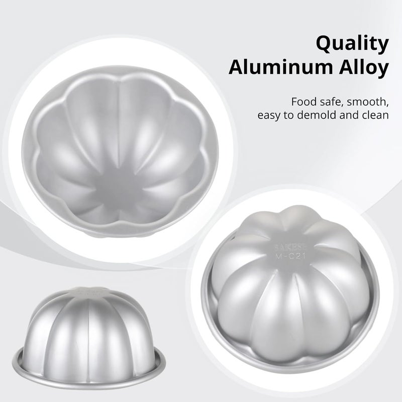 16-Pack Aluminum Alloy Non-Stick Mini Pudding Molds, 3.7 in Fluted Jelly & Muffin Cups for Baking - Image 2