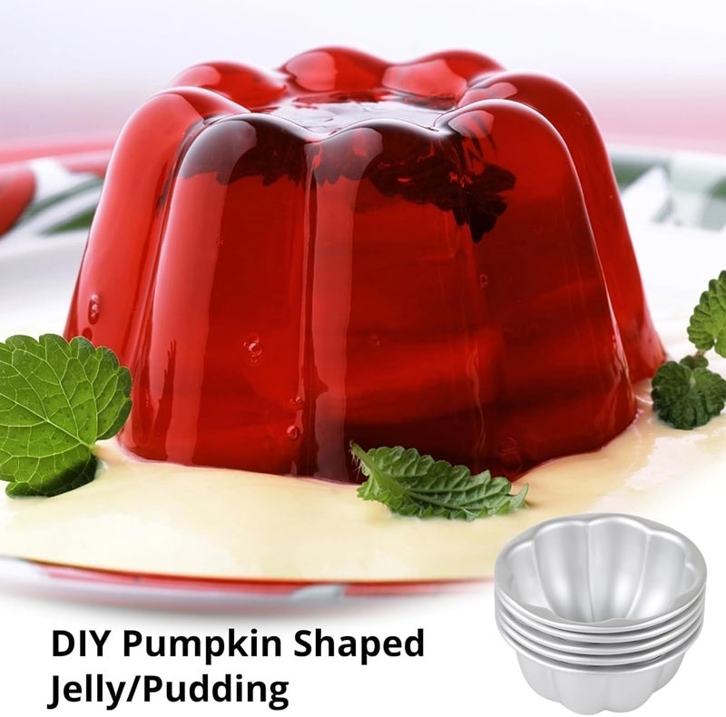 16-Pack Aluminum Alloy Non-Stick Mini Pudding Molds, 3.7 in Fluted Jelly & Muffin Cups for Baking - Image 3