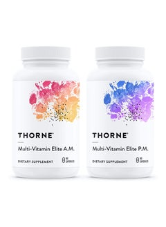 2 Bottles Multivitamin Elite A.M And P.M Dietary Supplement - 180 Capsules