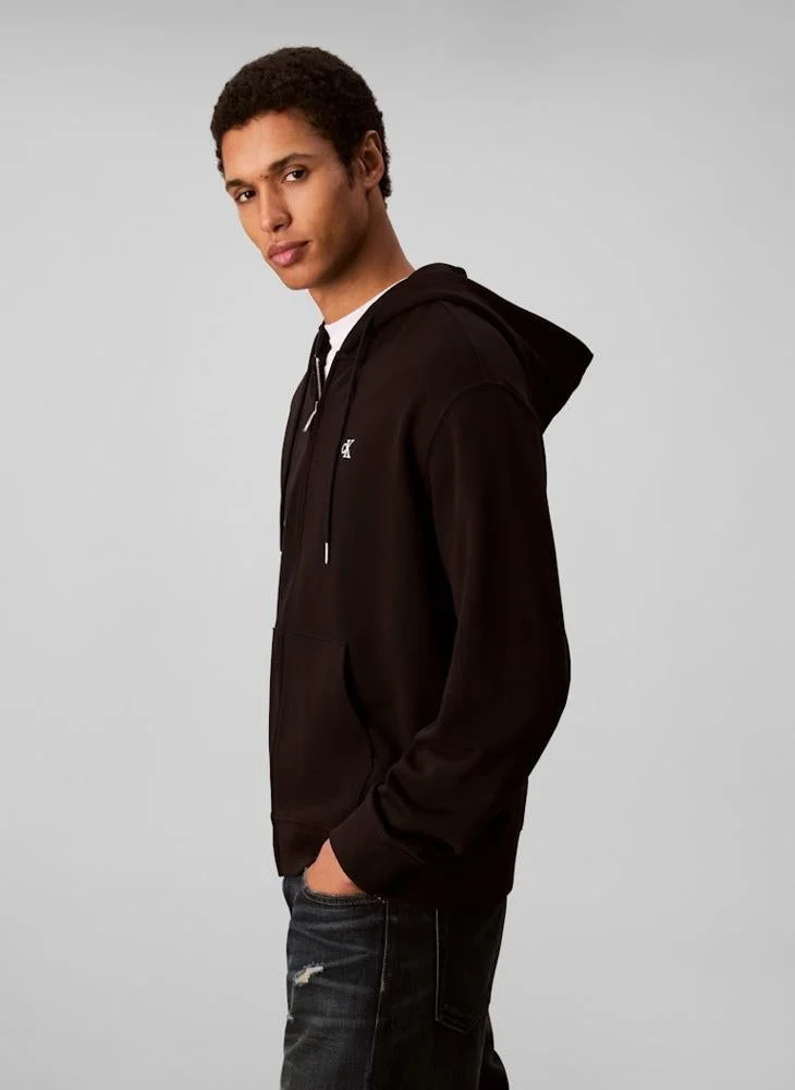 Calvin Klein Jeans  Sueded Terry Zip-Thru Hoody for Men | Best Price UAE