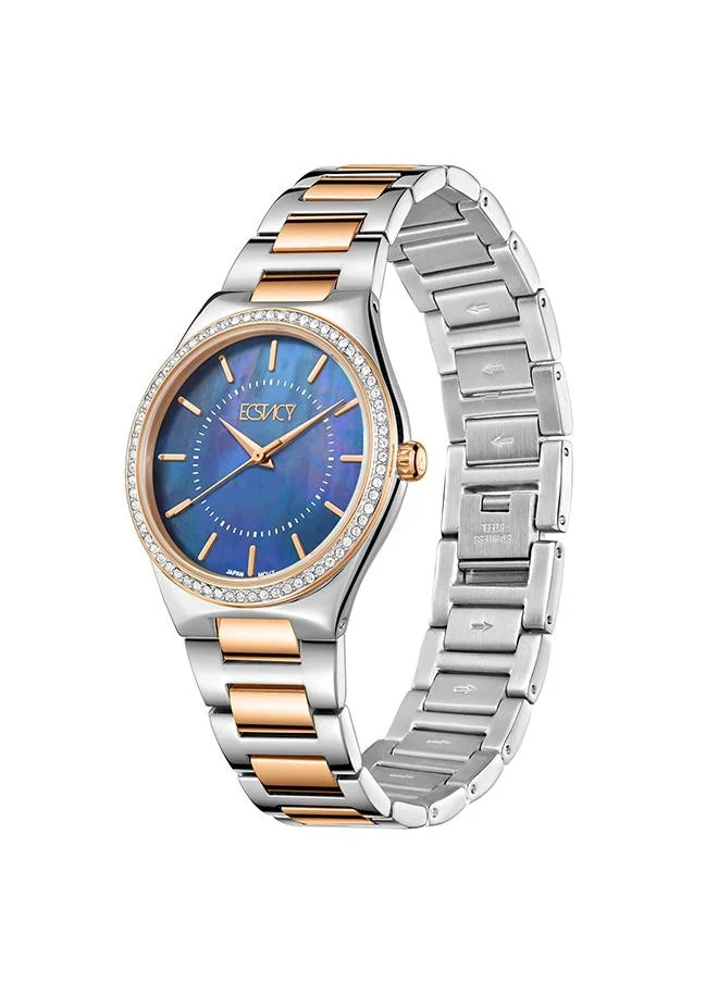 إكستاسي Ecstacy E23507-KBKMN Women's Analog Display Watch & Stainless Steel Strap Two Tone Rose Gold