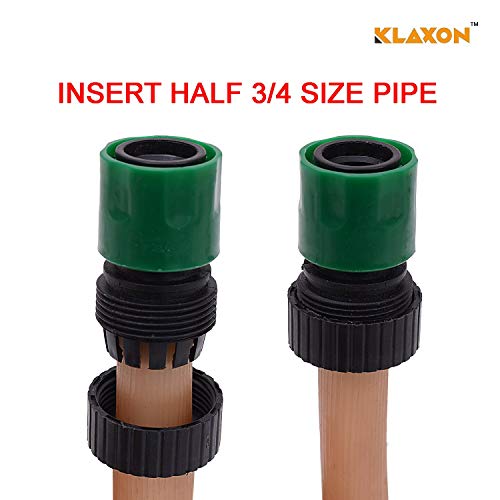 Klaxon 3/4 Inch Plastic Garden Water Hose Quick Connector Hose Fast Fitting - Image 2