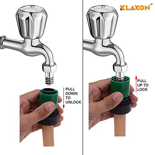Klaxon 3/4 Inch Plastic Garden Water Hose Quick Connector Hose Fast Fitting - Image 3