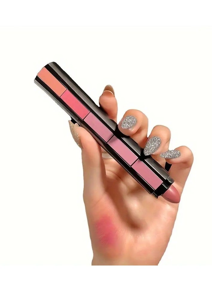 Fit Colors 6 Color Lipstick Set 6 Sections Velvet Revealing Color Nonstick Cup Lip Gloss Pencil Waterproof Velvet Lip Gloss  - Image 2