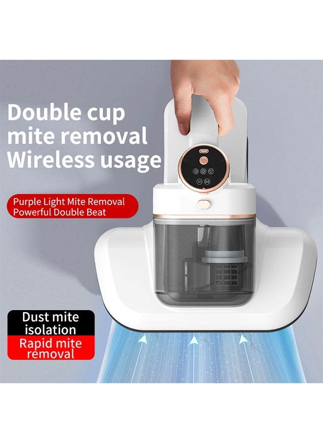 Joshberg - Dual Cup Dust Mite Vacuum,Cordlerss Bed Vacuum Cleaner,Bed Mattress Vacuum Cleaner with UV Light,10000pa Suction and 7500 Rpm/Min for Mite Removal - Image 1