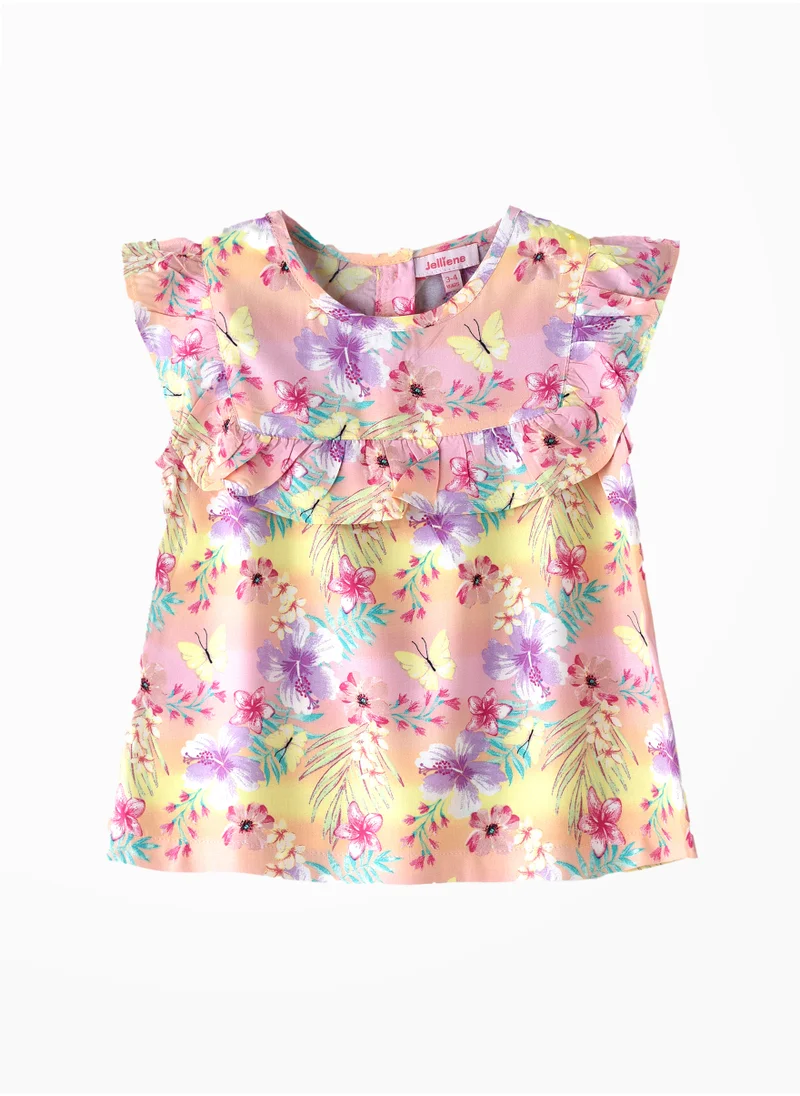 Jelliene Cozy Chic: Girls' Breathable Blouse Soft Style & Summer Sunshine