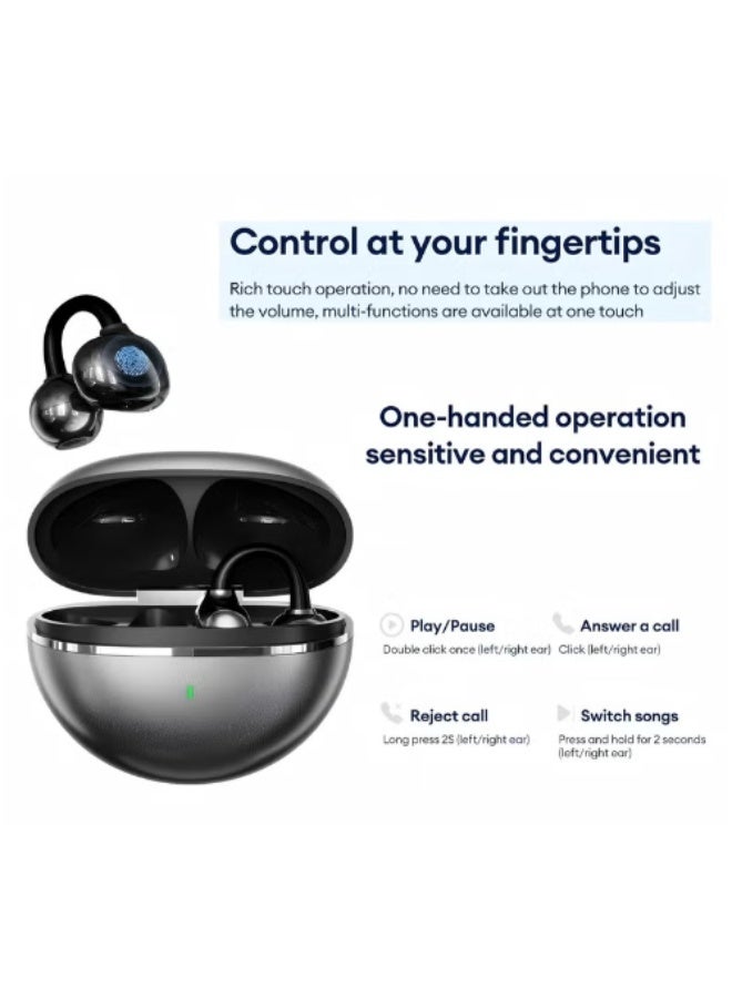 CoomBe Clip-On Earphones, Bluetooth Earphones, Ear Clip 9D Stereo OWS Sports Wireless Earphones, Stereo Music Heaophone, True Wireless Stereo Bluetooth Headset - Image 2