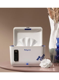 Babycare Babycare - Wipe Warmer and Wet Wipes, Pack of 2 (160 Pieces), BPA-Free, Non-Toxic, Gentle on Baby Skin, Moisturizing Formula, Soft and Thick Wipes, Temperature-Controlled Warmer, Hygienic Wipe Dispenser, Easy to Use, Ideal for Newborns, Safe and Effective Cleaning, Portable Design, Convenient Combo Pack, Nursery Essential  - Image 2