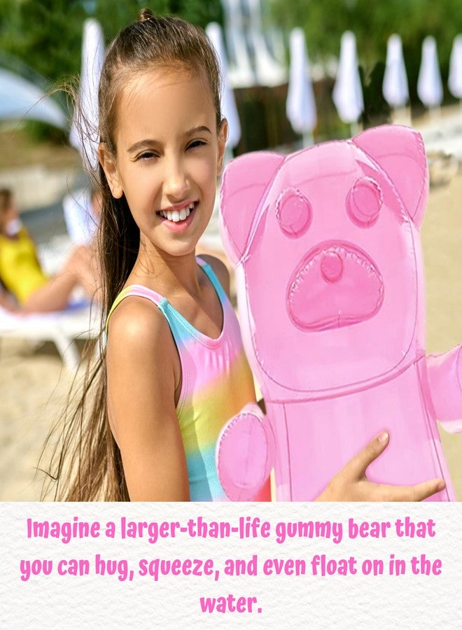 4E's Novelty 2 Inflatable 24 inch Huge Gummy Bears, Candyland Party Decorations for Girls, Birthday Party Favors, Lollipop Two Sweet Theme Birthday Party Supplies, Unique Pool Floaties Toys - Image 3