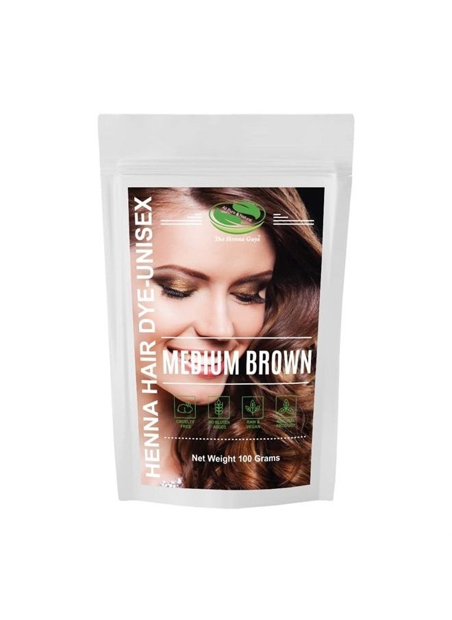 The Henna Guys MEDIUM BROWN Henna Hair & Beard Color/Dye - 1 Pack - The Henna Guys®  - Image 1
