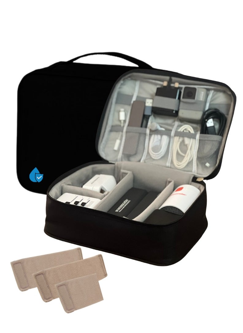 WUNDERSCHÖN - WUNEDRSCHÖN | Organizer Travel Hand Bag with 14 Organizers and Customizable Compartments Suitable For Gadgets Adaptors Chargers Power Bank Charging Cables - Image 1