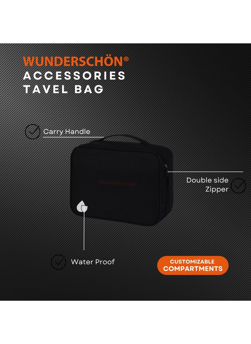 WUNDERSCHÖN - WUNEDRSCHÖN | Organizer Travel Hand Bag with 14 Organizers and Customizable Compartments Suitable For Gadgets Adaptors Chargers Power Bank Charging Cables - Image 1