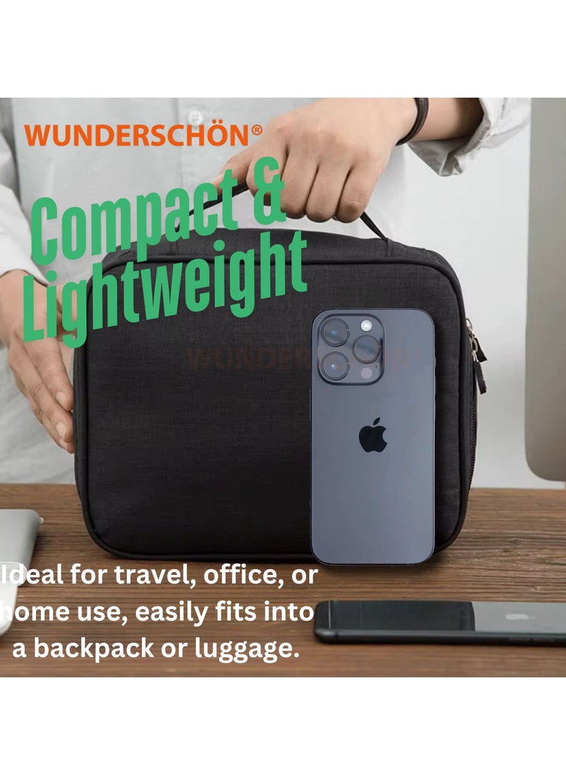 WUNDERSCHÖN - WUNEDRSCHÖN | Organizer Travel Hand Bag with 14 Organizers and Customizable Compartments Suitable For Gadgets Adaptors Chargers Power Bank Charging Cables - Image 1