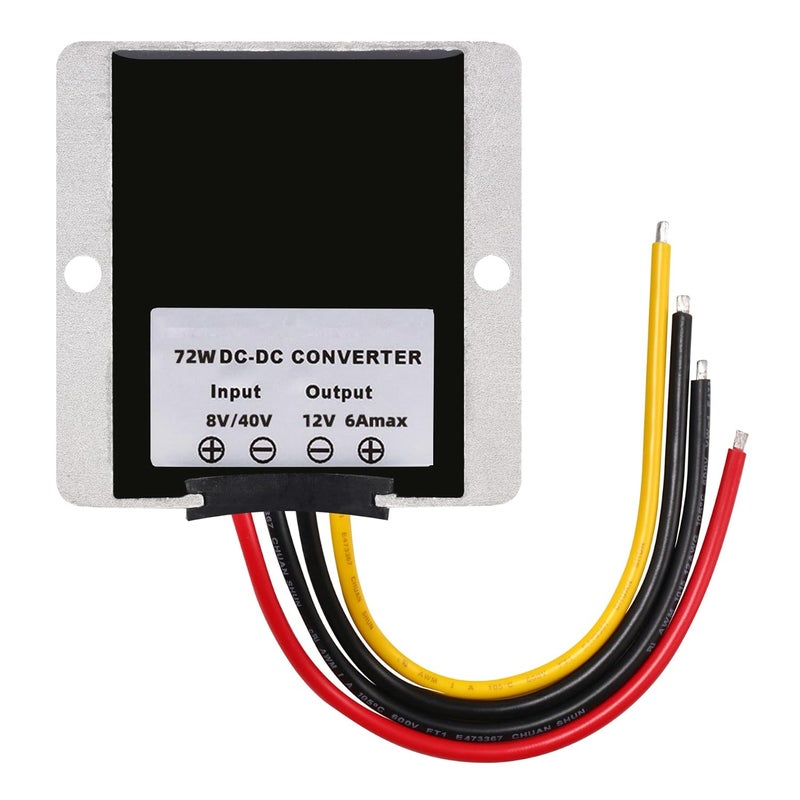 MGGi DC Converter 8V-40V to 12V 6A 72W, Step Down Step Up Converter Voltage Regulator, Power Adapter Voltage Booster, Reducer Waterproof Module Transformer for Golf Cart Club Car Truck Vehicle - Image 4